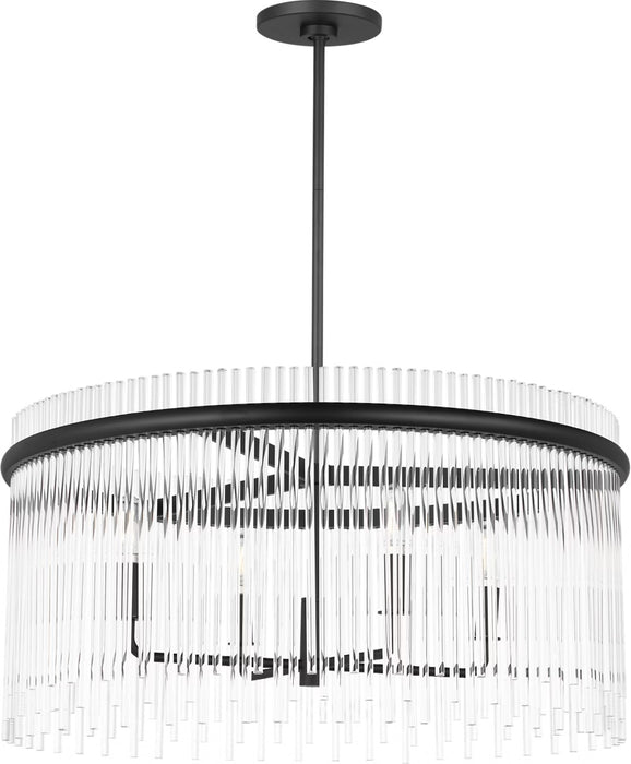 Myhouse Lighting Visual Comfort Studio - SCDJCH142MBKCAR - Four Light Chandelier - Finley - Midnight Black