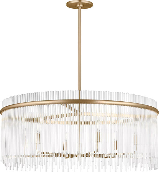 Myhouse Lighting Visual Comfort Studio - SCDJCH143SBCAR - Six Light Chandelier - Finley - Satin Brass