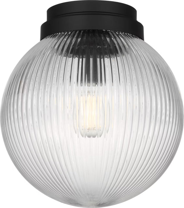 Myhouse Lighting Visual Comfort Studio - SCDJFM125MBKRG - One Light Flush Mount - Preston - Midnight Black