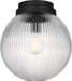 Myhouse Lighting Visual Comfort Studio - SCDJFM125MBKRG - One Light Flush Mount - Preston - Midnight Black