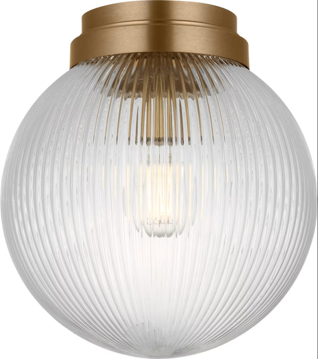 Myhouse Lighting Visual Comfort Studio - SCDJFM125SBRG - One Light Flush Mount - Preston - Satin Brass