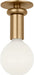 Myhouse Lighting Visual Comfort Studio - SCDJFM146SB - One Light Solitaire - Malcolm - Satin Brass