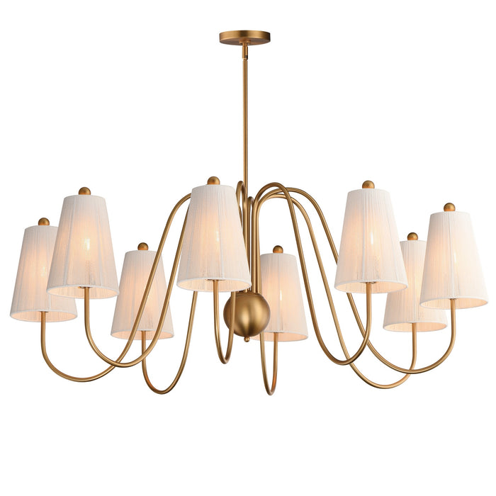 Myhouse Lighting Maxim - 12868NAB - Eight Light Chandelier - Valette - Natural Aged Brass