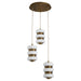 Myhouse Lighting Quorum - 3-82-56 - Three Light Multi-Port - Favo - Brushed Brass