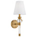 Myhouse Lighting Quorum - 538-1-47 - One Light Wall Mount - Cetro - Brushed Brass