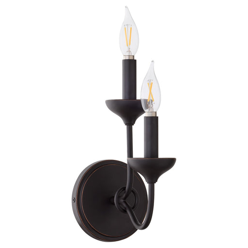 Myhouse Lighting Quorum - 555-2-36 - Two Light Wall Mount - Livingston - Bronze