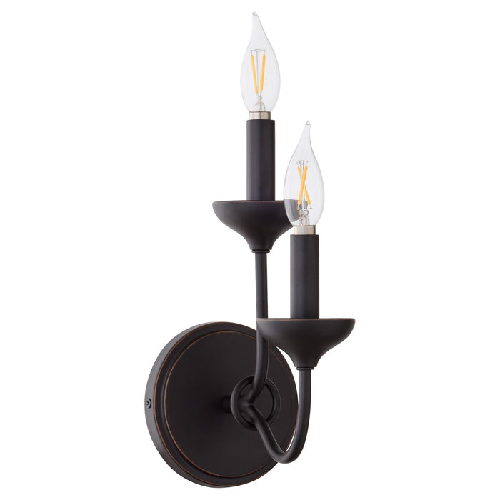 Myhouse Lighting Quorum - 555-2-36 - Two Light Wall Mount - Livingston - Bronze