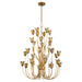 Myhouse Lighting Quorum - 608-10-47 - Ten Light Chandeiler - Lillet - Brushed Brass