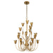 Myhouse Lighting Quorum - 608-8-47 - Eight Light Chandeiler - Lillet - Brushed Brass