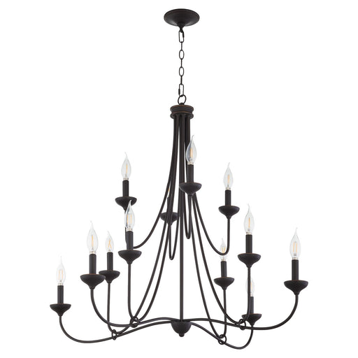 Myhouse Lighting Quorum - 655-12-36 - 12 Light Chandelier - Livingston - Bronze