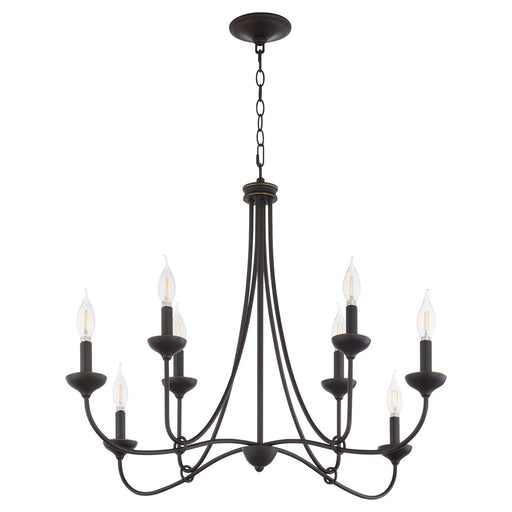 Myhouse Lighting Quorum - 655-8-36 - Eight Light Chandelier - Livingston - Bronze