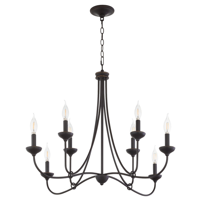 Myhouse Lighting Quorum - 655-8-36 - Eight Light Chandelier - Livingston - Bronze