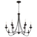 Myhouse Lighting Quorum - 655-8-36 - Eight Light Chandelier - Livingston - Bronze
