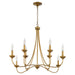 Myhouse Lighting Quorum - 655-8-47 - Eight Light Chandelier - Livingston - Brushed Brass