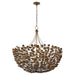 Myhouse Lighting Quorum - 8204-8-46 - Eight Light Pendant - Privet - Natural Brass