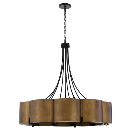 Myhouse Lighting Quorum - 843-5-4659 - Five Light Pendant - Sumner - Natural Brass|Matte Black