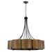 Myhouse Lighting Quorum - 843-5-4659 - Five Light Pendant - Sumner - Natural Brass|Matte Black