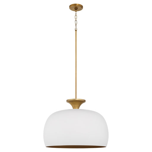 Myhouse Lighting Quorum - 897-22-0847 - Three Light Pendant - Stupa - Studio White|Brushed Brass