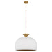 Myhouse Lighting Quorum - 897-22-0847 - Three Light Pendant - Stupa - Studio White|Brushed Brass