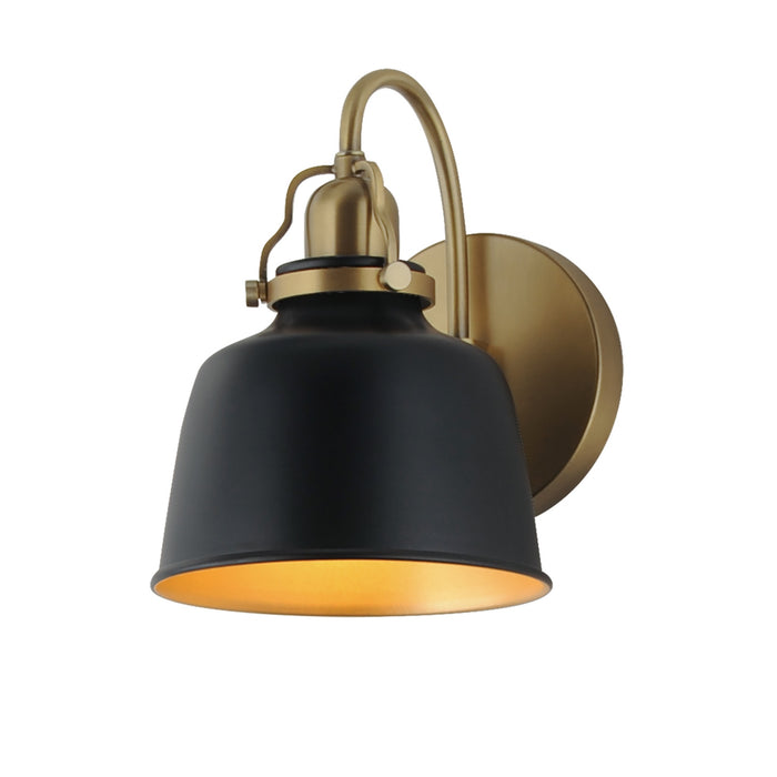 Myhouse Lighting Maxim - 21421BKNAB - One Light Wall Sconce - Hollis - Natural Aged Brass