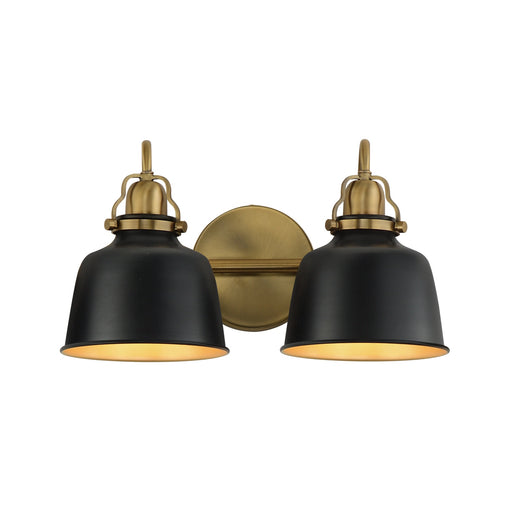 Myhouse Lighting Maxim - 21422BKNAB - Two Light Wall Sconce - Hollis - Natural Aged Brass
