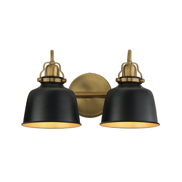 Myhouse Lighting Maxim - 21422BKNAB - Two Light Wall Sconce - Hollis - Natural Aged Brass
