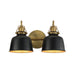 Myhouse Lighting Maxim - 21422BKNAB - Two Light Wall Sconce - Hollis - Natural Aged Brass