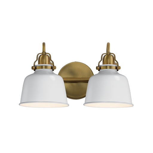 Myhouse Lighting Maxim - 21422GWNAB - Two Light Wall Sconce - Hollis - Natural Aged Brass
