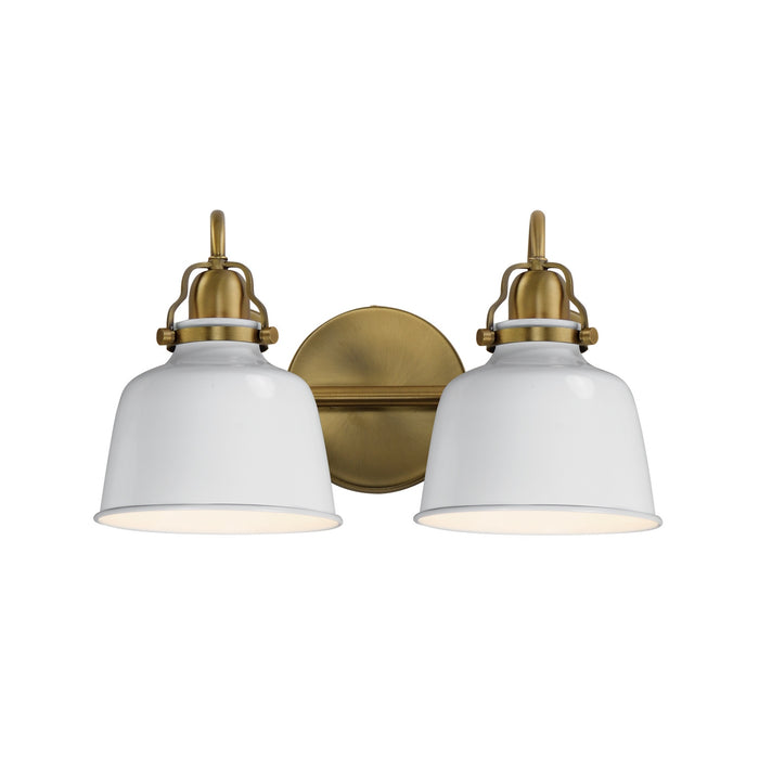 Myhouse Lighting Maxim - 21422GWNAB - Two Light Wall Sconce - Hollis - Natural Aged Brass