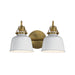 Myhouse Lighting Maxim - 21422GWNAB - Two Light Wall Sconce - Hollis - Natural Aged Brass