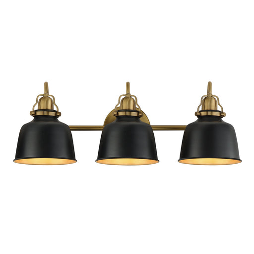 Myhouse Lighting Maxim - 21423BKNAB - Three Light Wall Sconce - Hollis - Natural Aged Brass