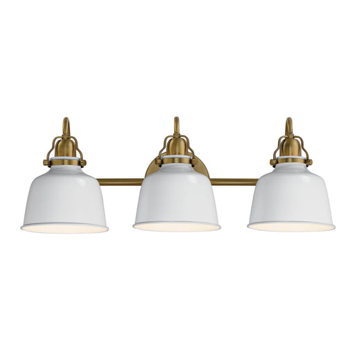 Myhouse Lighting Maxim - 21423GWNAB - Three Light Wall Sconce - Hollis - Natural Aged Brass