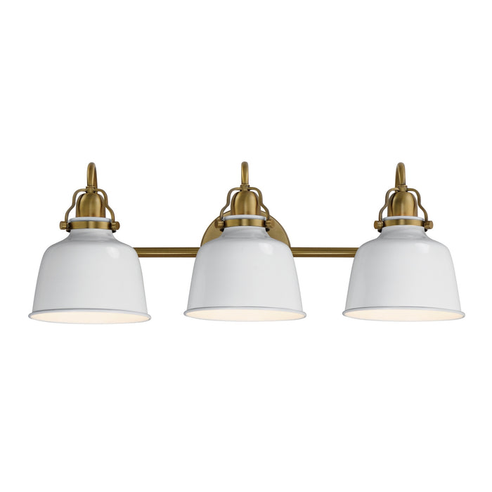 Myhouse Lighting Maxim - 21423GWNAB - Three Light Wall Sconce - Hollis - Natural Aged Brass