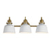 Myhouse Lighting Maxim - 21423GWNAB - Three Light Wall Sconce - Hollis - Natural Aged Brass