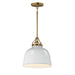 Myhouse Lighting Maxim - 21424GWNAB - One Light Pendant - Hollis - Natural Aged Brass