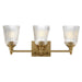 Myhouse Lighting Maxim - 21543CRNAB - Three Light Bath Vanity - Julip - Natural Aged Brass