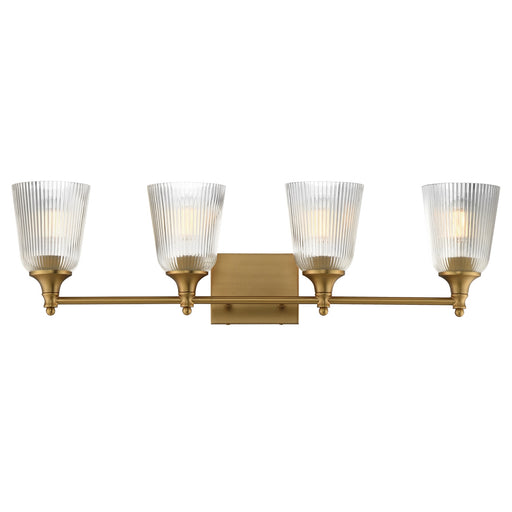 Myhouse Lighting Maxim - 21544CRNAB - Four Light Bath Vanity - Julip - Natural Aged Brass