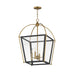 Myhouse Lighting Maxim - 22524BKNAB - Four Light Pendant - McCadden - Black / Natural Aged Brass