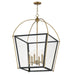 Myhouse Lighting Maxim - 22526BKNAB - Six Light Pendant - McCadden - Black / Natural Aged Brass