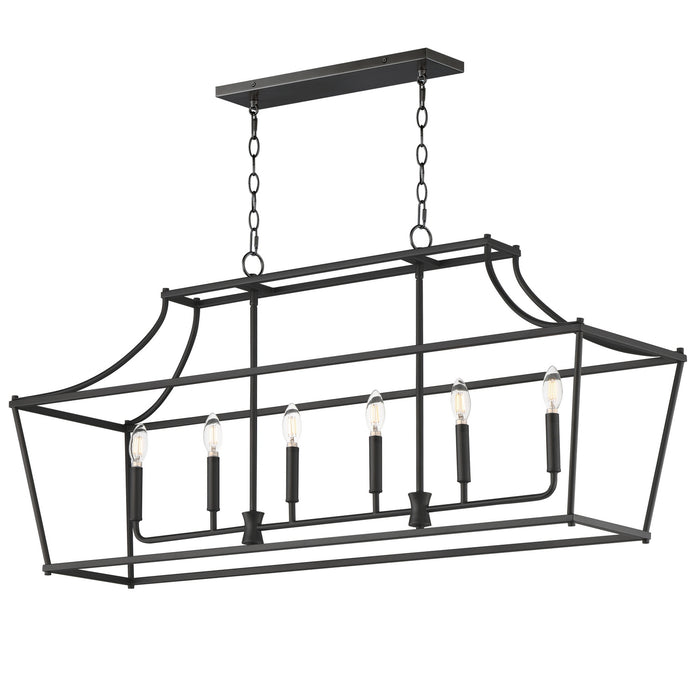 Myhouse Lighting Maxim - 25317BK - Six Light Linear Pendant - Clifton - Black