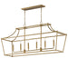 Myhouse Lighting Maxim - 25317NAB - Six Light Linear Pendant - Clifton - Natural Aged Brass