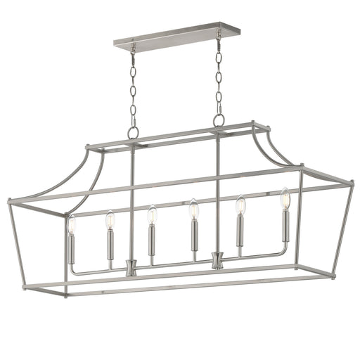 Myhouse Lighting Maxim - 25317SN - Six Light Linear Pendant - Clifton - Satin Nickel