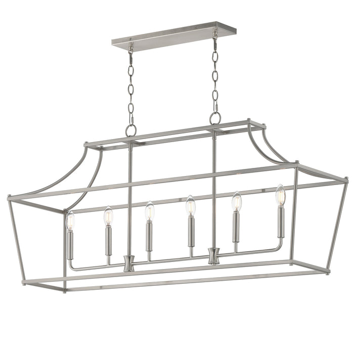 Myhouse Lighting Maxim - 25317SN - Six Light Linear Pendant - Clifton - Satin Nickel