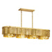 Myhouse Lighting Maxim - 28768GL - Four Light Linear Chandelier - Regalia - Gold Leaf
