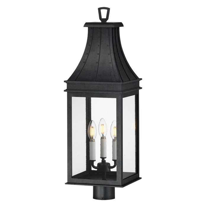 Myhouse Lighting Maxim - 40989TCBKP - Three Light Outdoor Post Mount - Bramwell VX - Black Patina