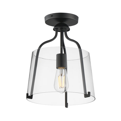 Myhouse Lighting Maxim - 5681CLBK - One Light Semi-Flush Mount - Bellmore - Black