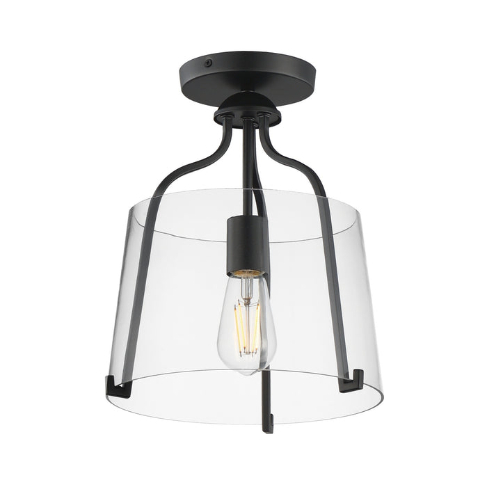 Myhouse Lighting Maxim - 5681CLBK - One Light Semi-Flush Mount - Bellmore - Black