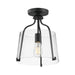 Myhouse Lighting Maxim - 5681CLBK - One Light Semi-Flush Mount - Bellmore - Black
