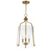 Myhouse Lighting Maxim - 5683CLNAB - Three Light Foyer Pendant - Bellmore - Natural Aged Brass