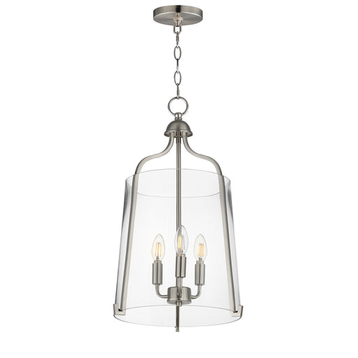 Myhouse Lighting Maxim - 5683CLSN - Three Light Foyer Pendant - Bellmore - Satin Nickel